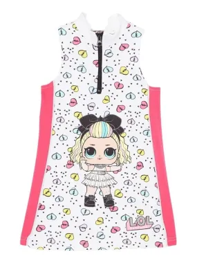 Lol Surprise - Robe fille imprimé Lol Surprise en coton - Blanc