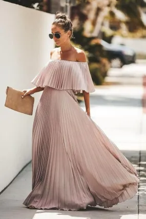 Robe Longue Plissée Bohème